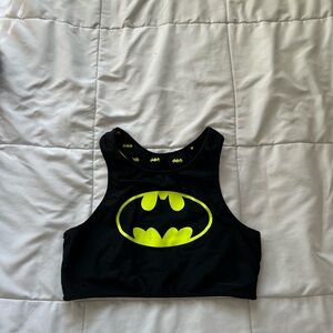 Black and Yellow Batman Crop Top